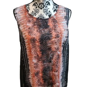 Love & legend sheer front high low tank